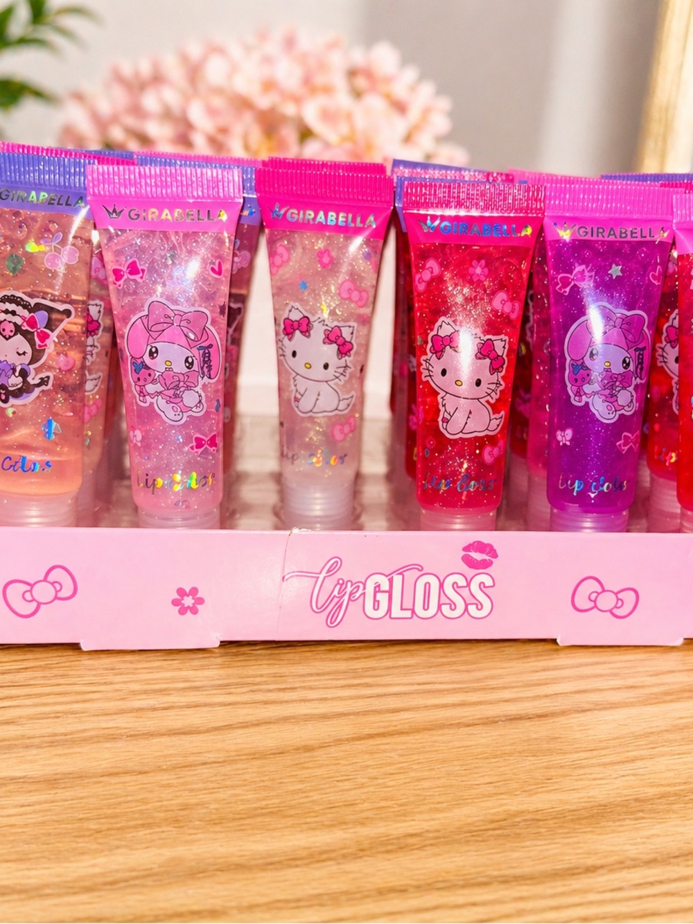 Girabella Hello Kitty Lip Gloss Set - Pink & Red Mix 3pk